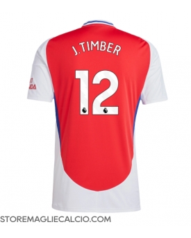 Arsenal Jurrien Timber #12 Maglia Gara Casa Repliche 2024-25